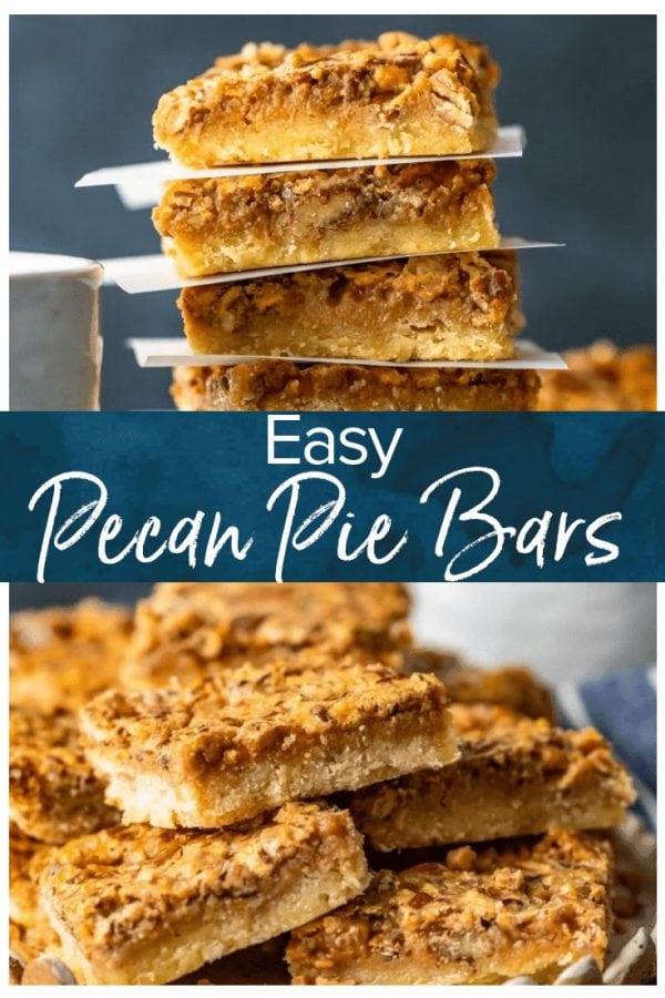Pecan Pie Bars are just like the pie, but in an easier to eat bar form. I'll take pecan pie any way I can get it, so these are a favorite. This pecan bars recipe is the perfect Christmas dessert, or just any time you need a special treat!