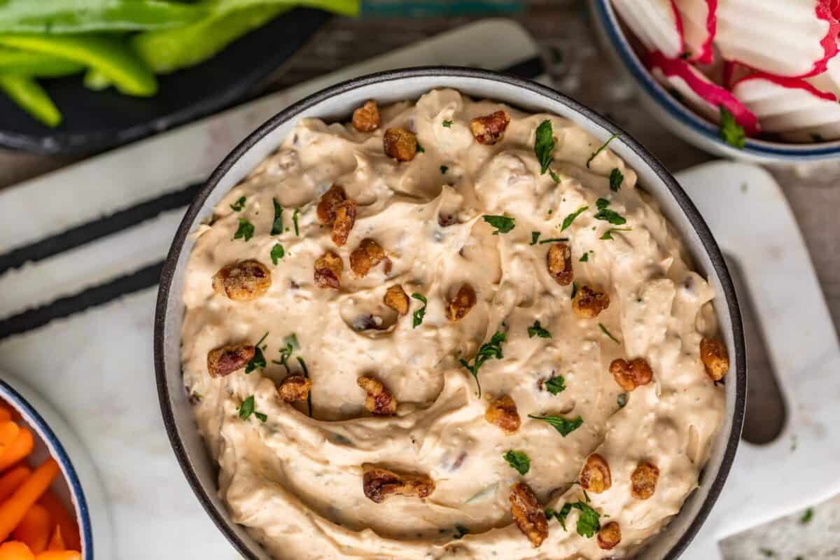 finished smoky blue cheese dip