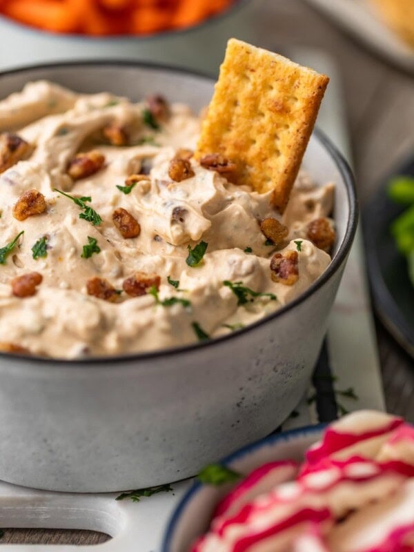 cracker in dip