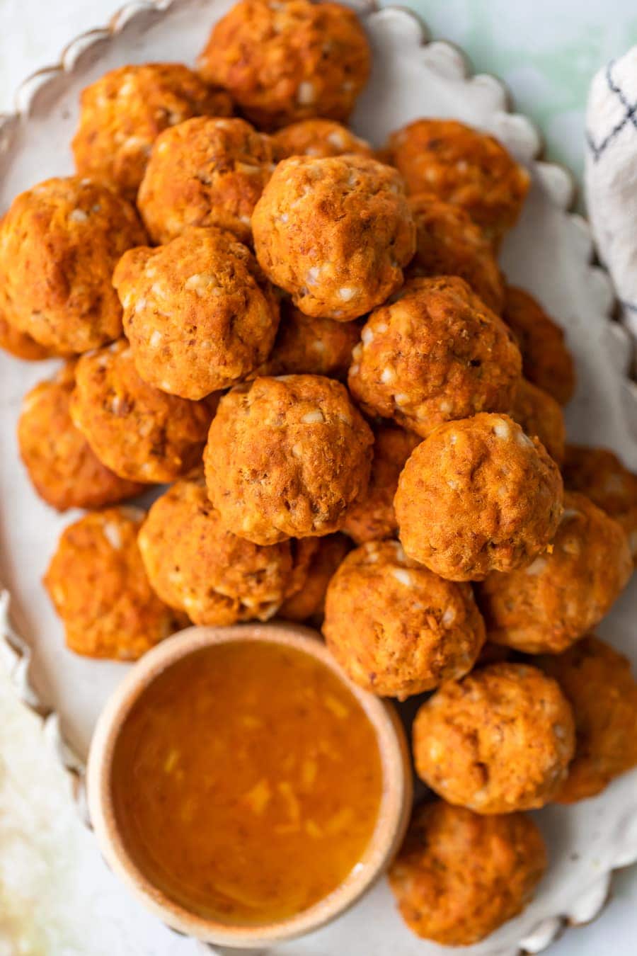 Sweet Potato Sausage Cheese Balls with Chorizo