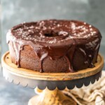 Velvet Chocolate Cake with Chocolate Ganache Icing is EVERYTHING I need for a Christmas dessert! This moist and amazing Chocolate Cake Recipe is velvety smooth, virtually fool proof, and sure to please everyone at your holiday party. This Chocolate Bundt Cake is my very favorite chocolate cake on the planet!