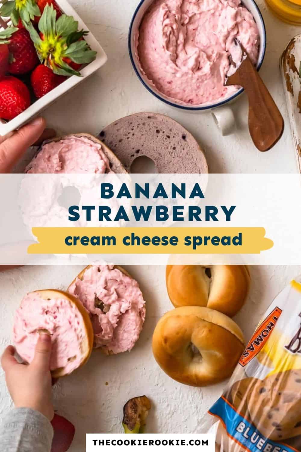 Banana Strawberry Cream Cheese Spread pin image