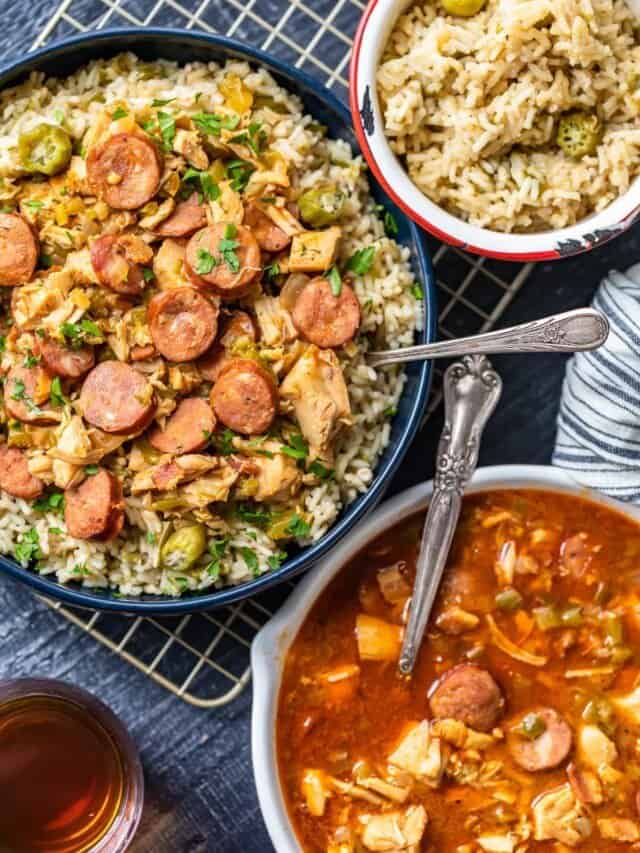Chicken and Sausage Gumbo Recipe with Okra Pilaf Story - The Cookie Rookie®