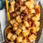 bacon croutons in a bowl