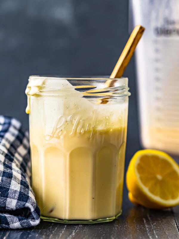 Blender Hollandaise Sauce is the most genius way to make this classic sauce. With just a few minutes and a few ingredients, you can make this easy Hollandaise Sauce recipe at home. Pair it with Eggs Benedict, Salmon, or vegetables!
