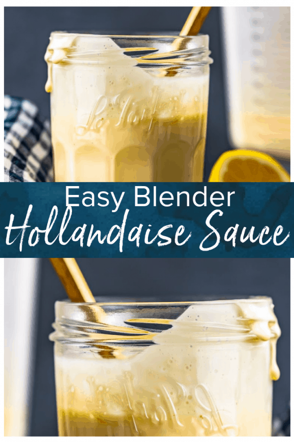 Blender Hollandaise Sauce is the most genius way to make this classic sauce. With just a few minutes and a few ingredients, you can make this easy Hollandaise Sauce recipe at home. Pair it with Eggs Benedict, Salmon, or vegetables! #thecookierookie #hollandaisesauce #sauce #breakfast #brunch #eggsbenedict