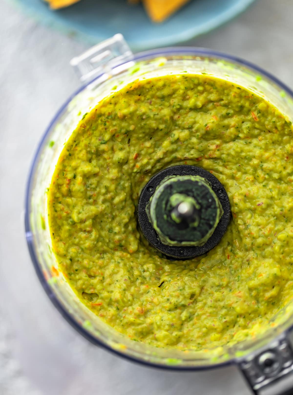 guacamole in a food processor