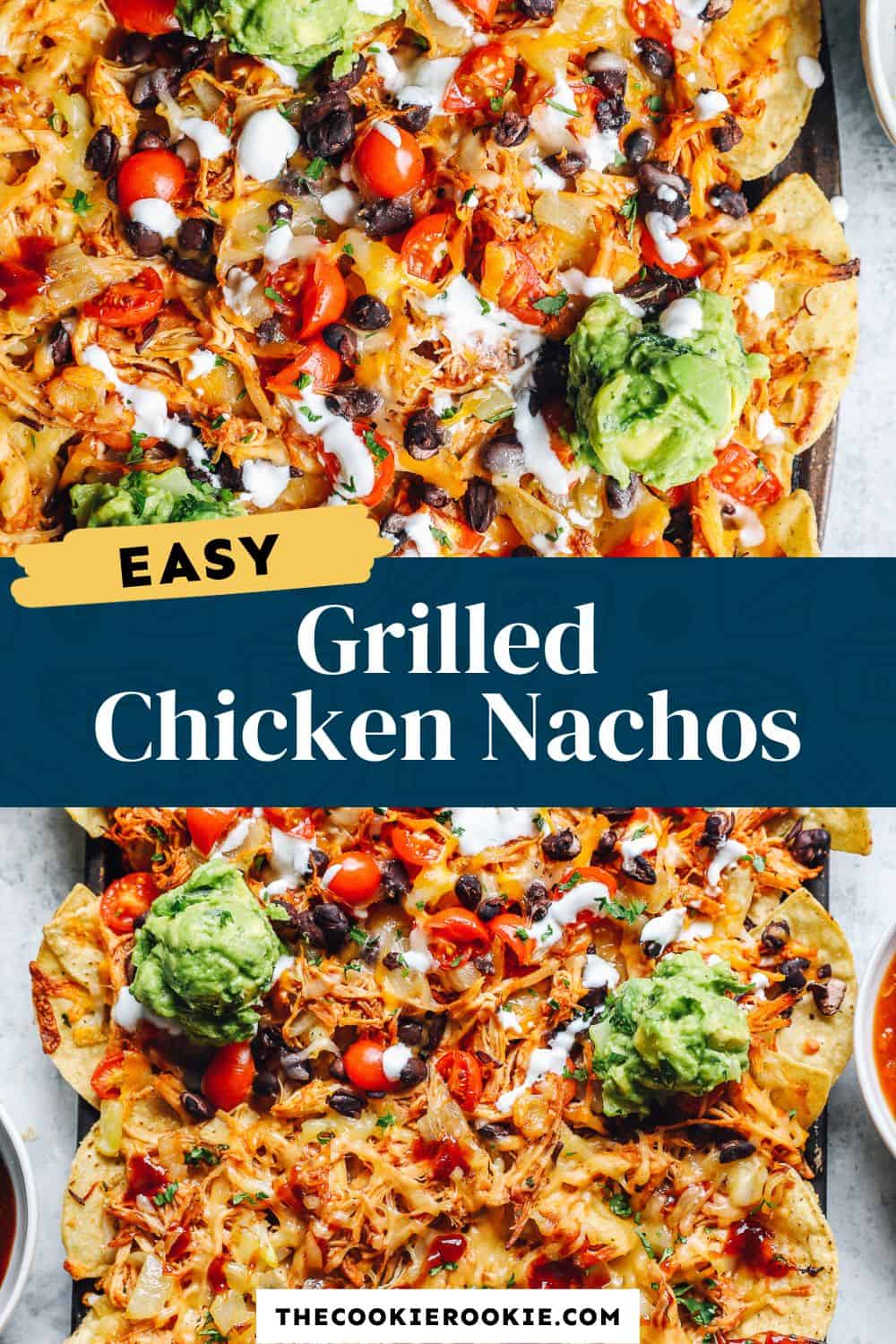 Grilled Chicken Nachos (BBQ Chicken Nachos & Mexican Nachos) Recipe