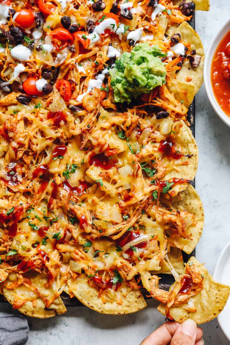 grilled bbq chicken nachos