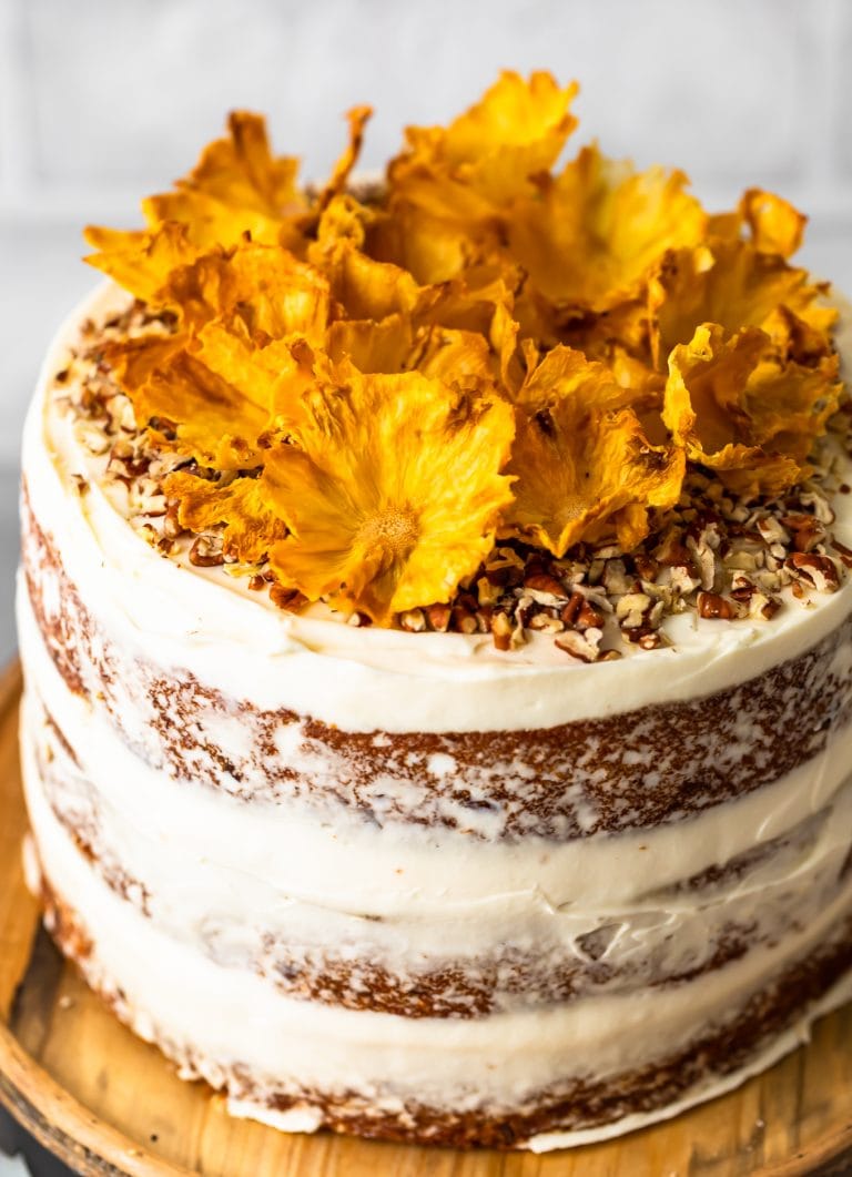Hummingbird Cake Recipe with Pineapple Flowers (VIDEO!!)
