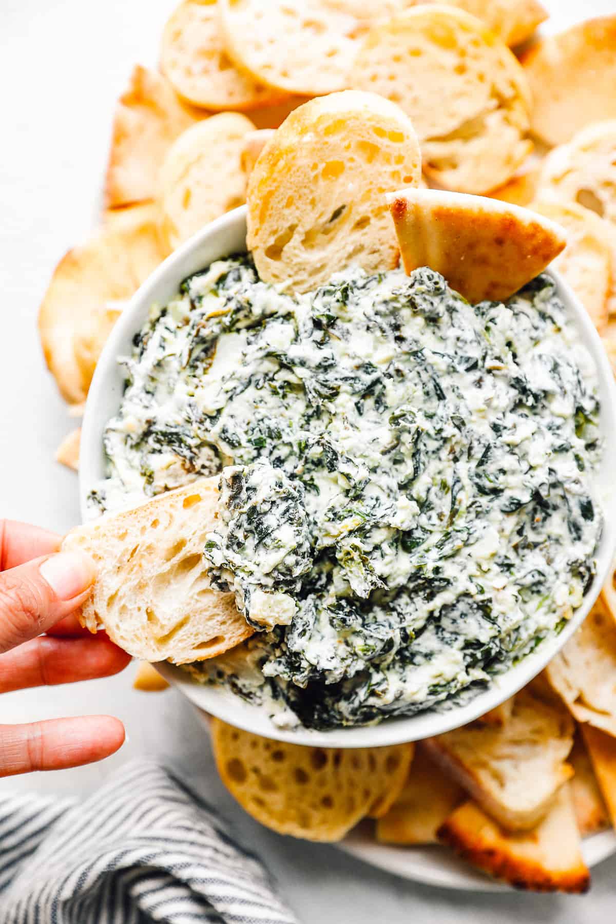 Crockpot Spinach Dip {Healthy Spinach Dip} - The Cookie Rookie (VIDEO)