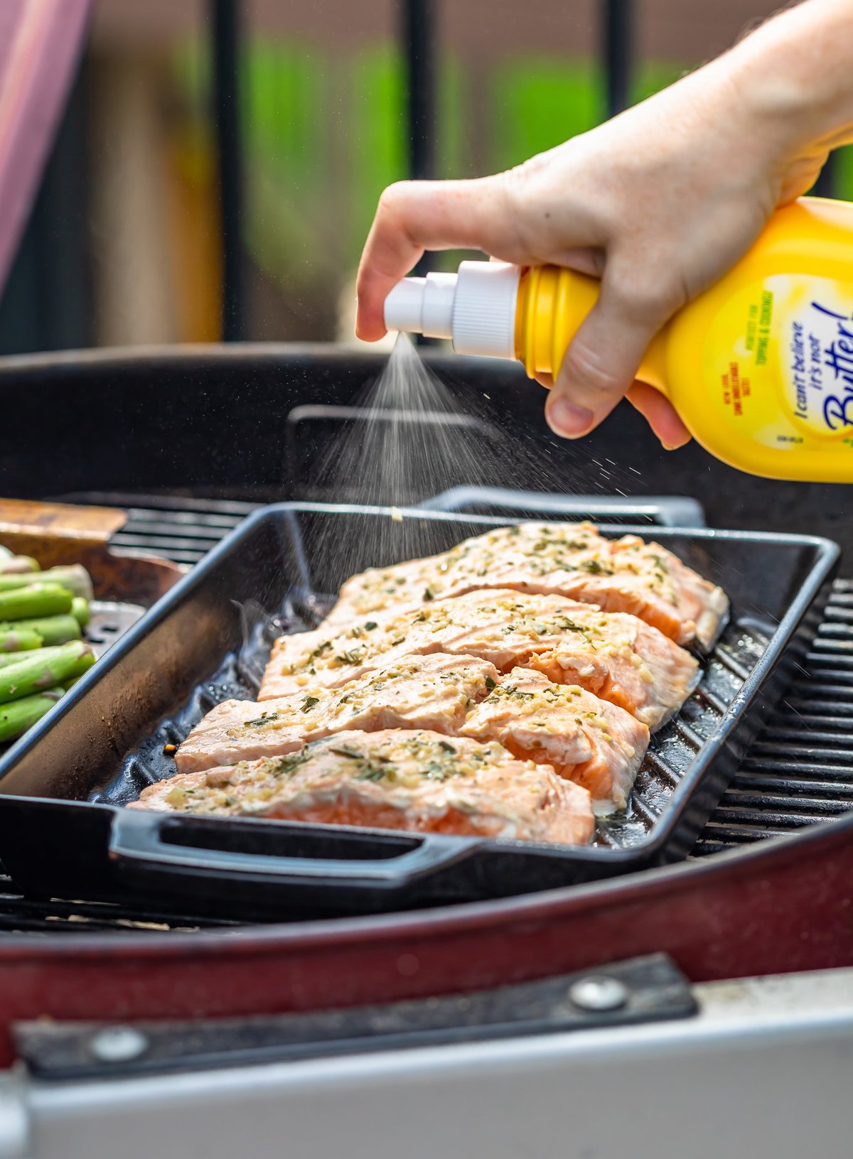 salmon on a grill