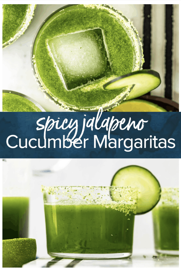 Cucumber Jalapeno Margaritas are the perfect mix of fresh and fun. This Spicy Cucumber Margarita recipe has the best flavor! Make this spicy margarita recipe for Cinco de Mayo, or any summertime gathering. Everyone will love this cocktail!