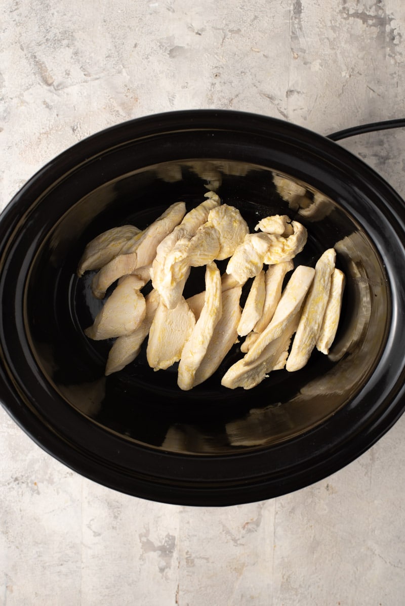 Chicken tenders in a slow cooker