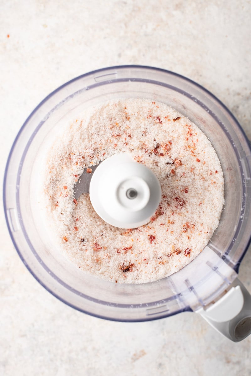 blended ingredients in a food processor