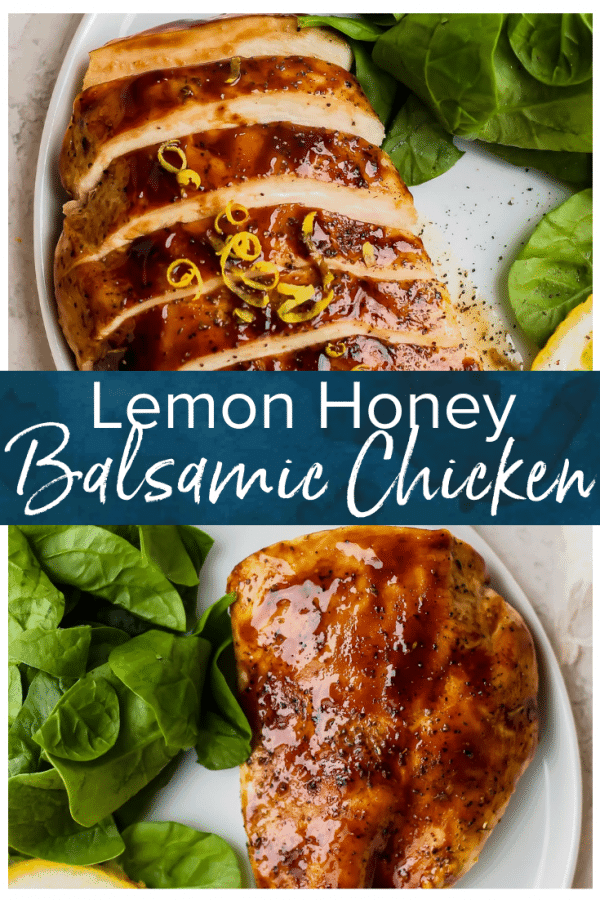 balsamic baked chicken pinterest image