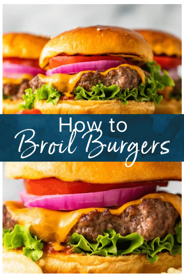 broiled burgers pinterest image