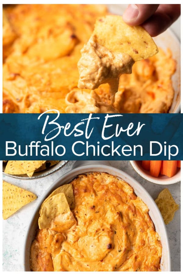 Best Ever Buffalo Chicken Dip- Pinterest collage