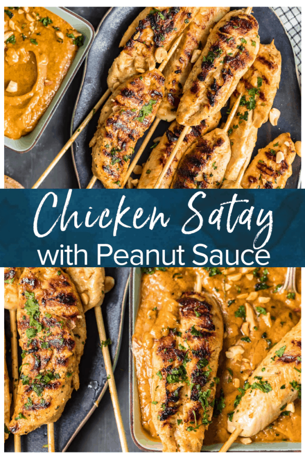 chicken satay pinterest image