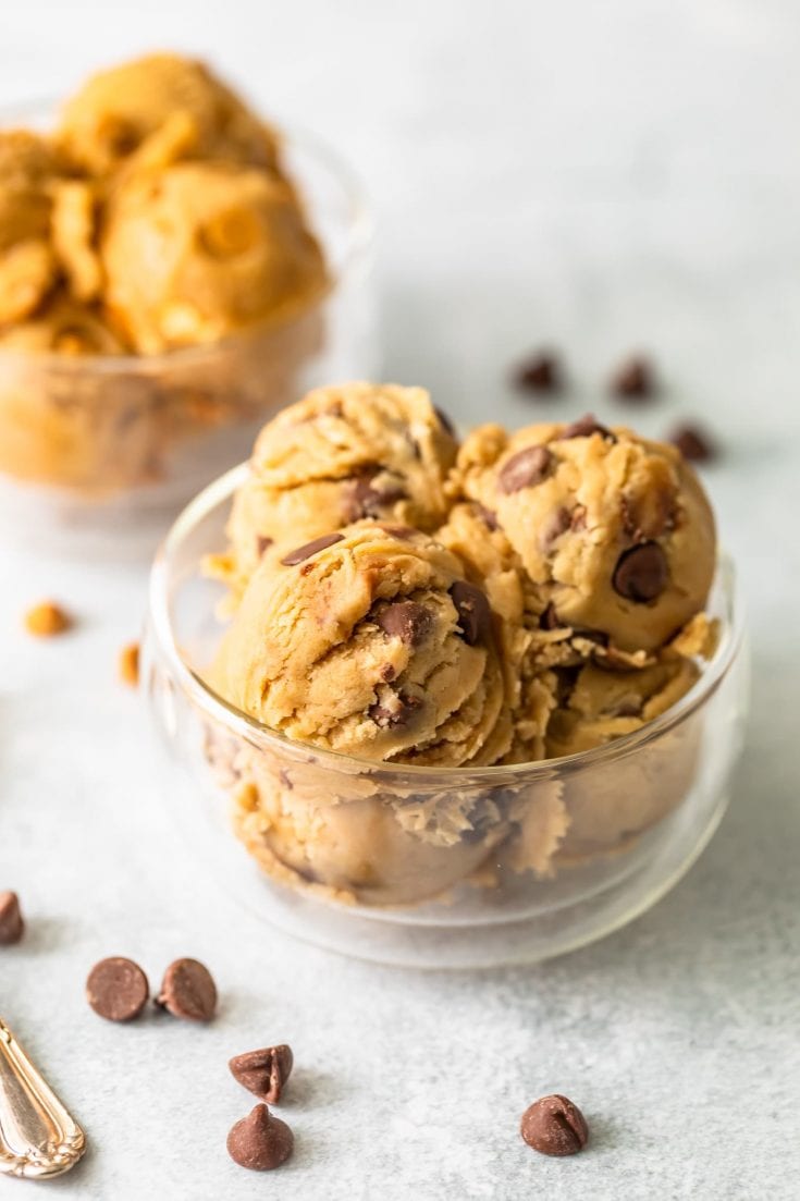 Edible Cookie Dough Recipe Chocolate Chip (VIDEO!!!)