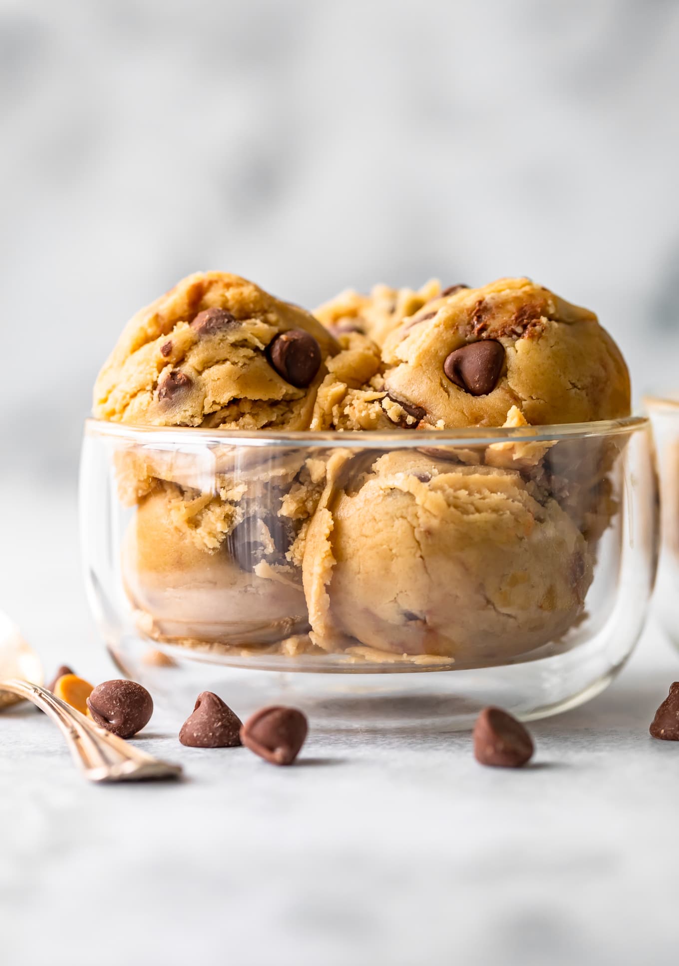 edible cookie dough with chocolate chips