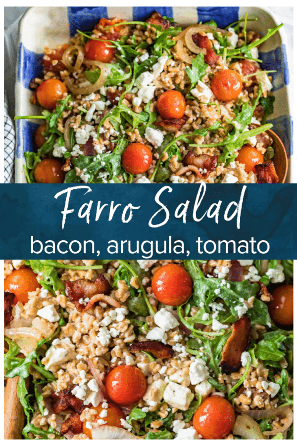 BLT Farro Salad- Pinterest collage