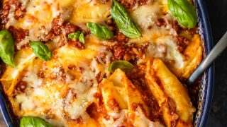 Italian Stuffed Shells with Meat and Cheese