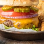 stovetop burgers featured straight on