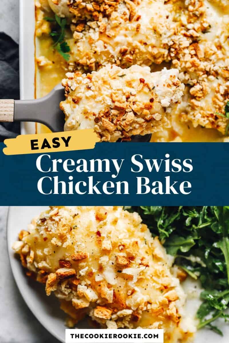 creamy Swiss chicken bake pinterest