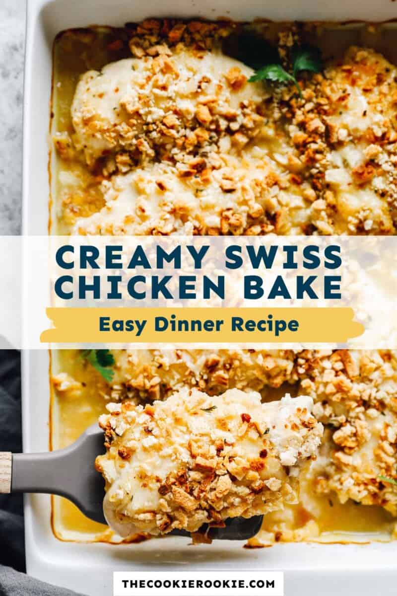 creamy Swiss chicken bake pinterest