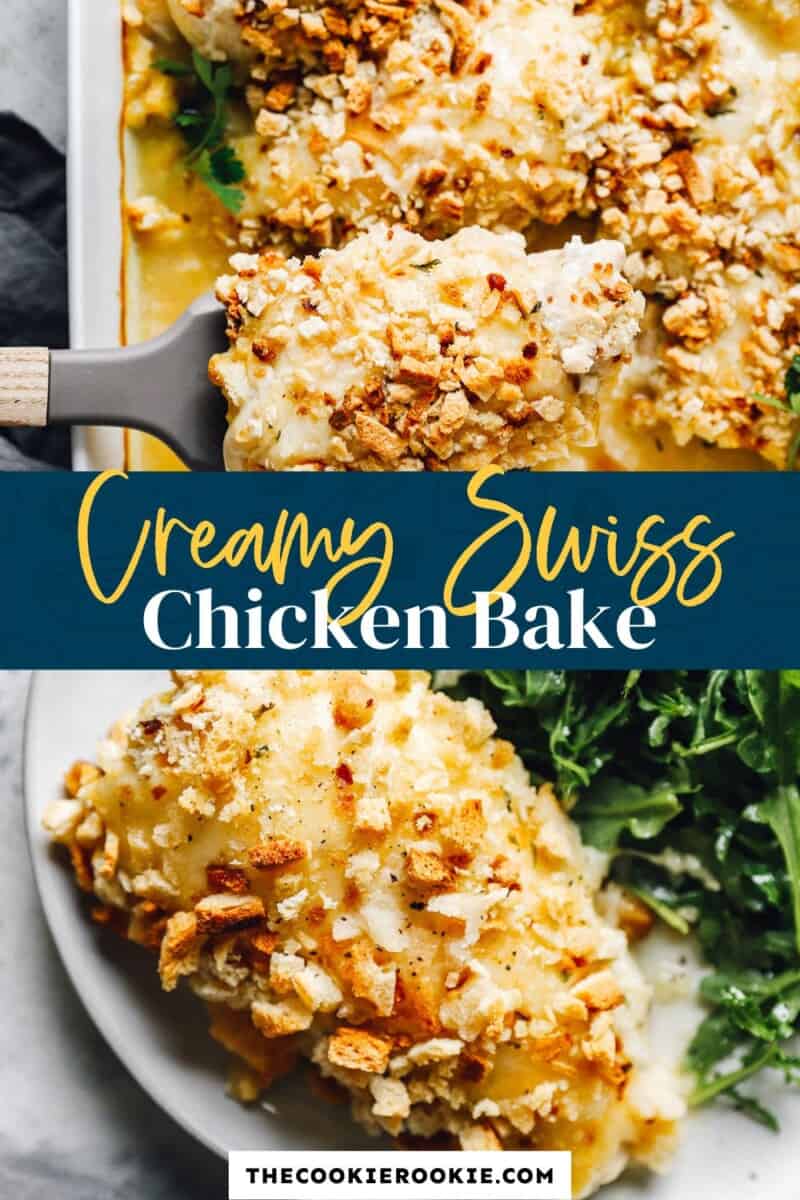 creamy Swiss chicken bake pinterest