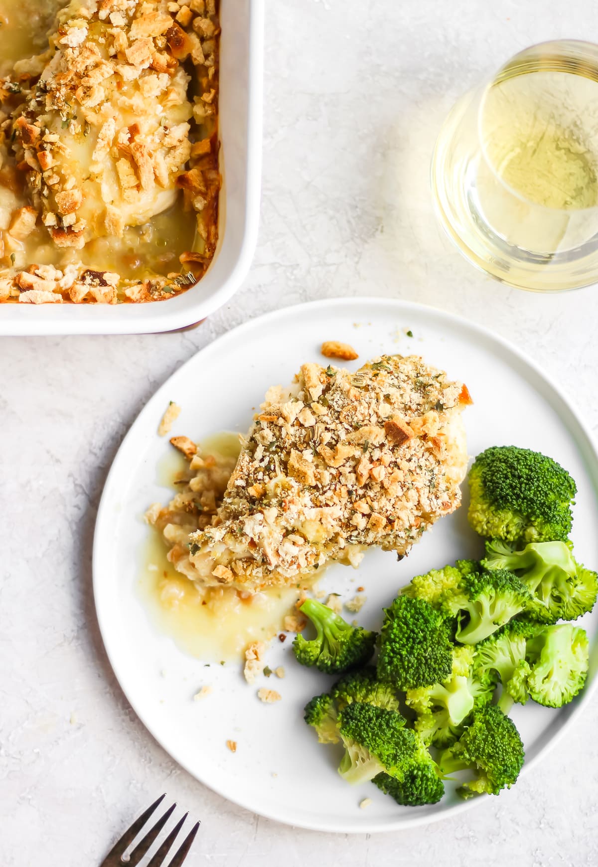 plate of chicken and broccoli