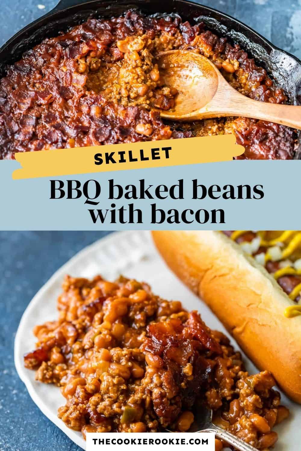 BBQ Baked Beans with Bacon pin image