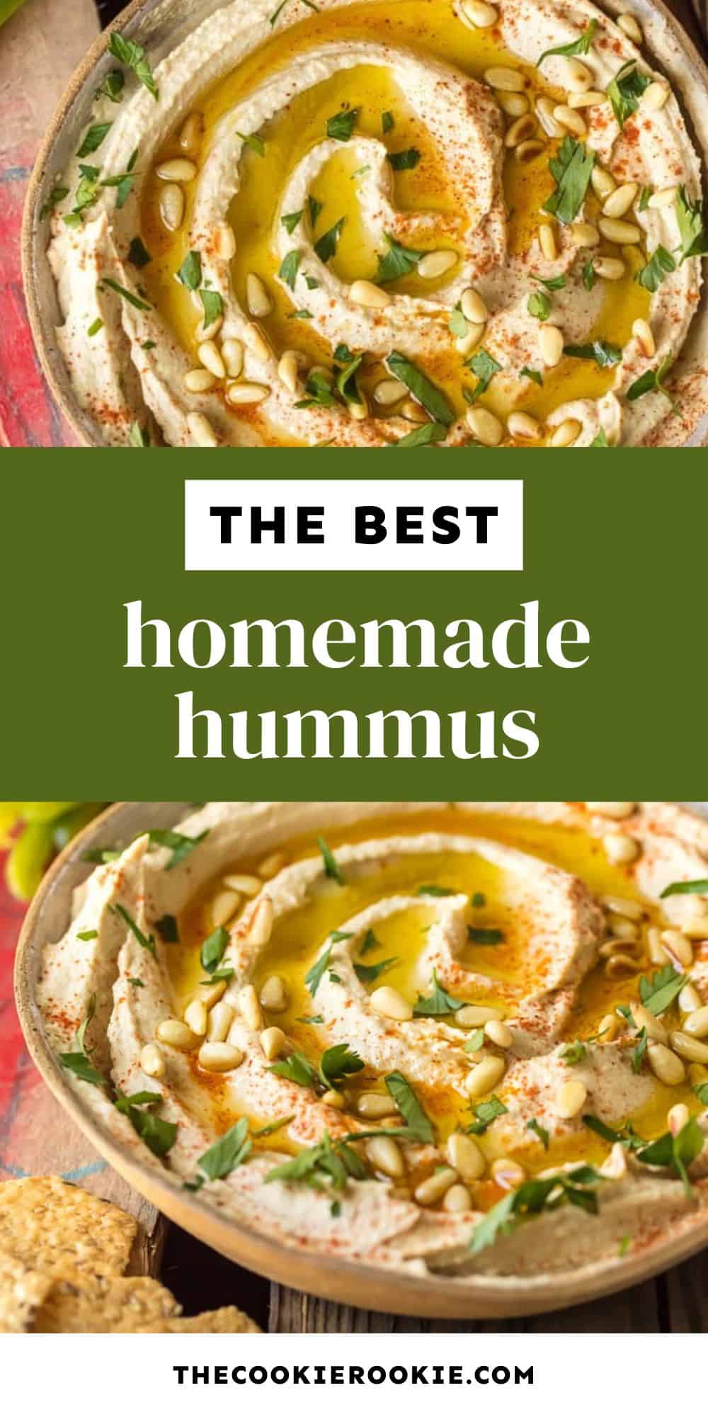 Homemade Hummus pin image
