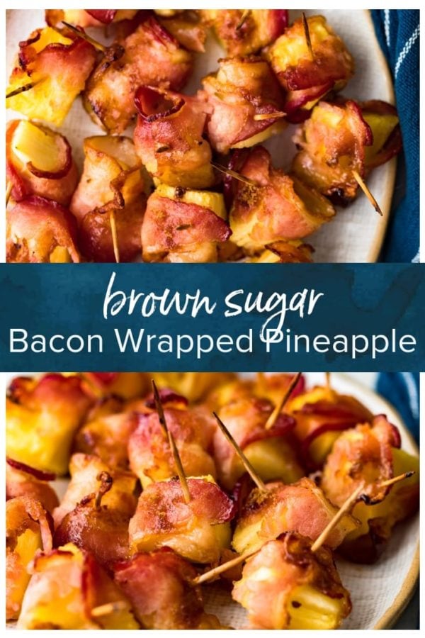 colagem com bacon envolto em ananás pinterest