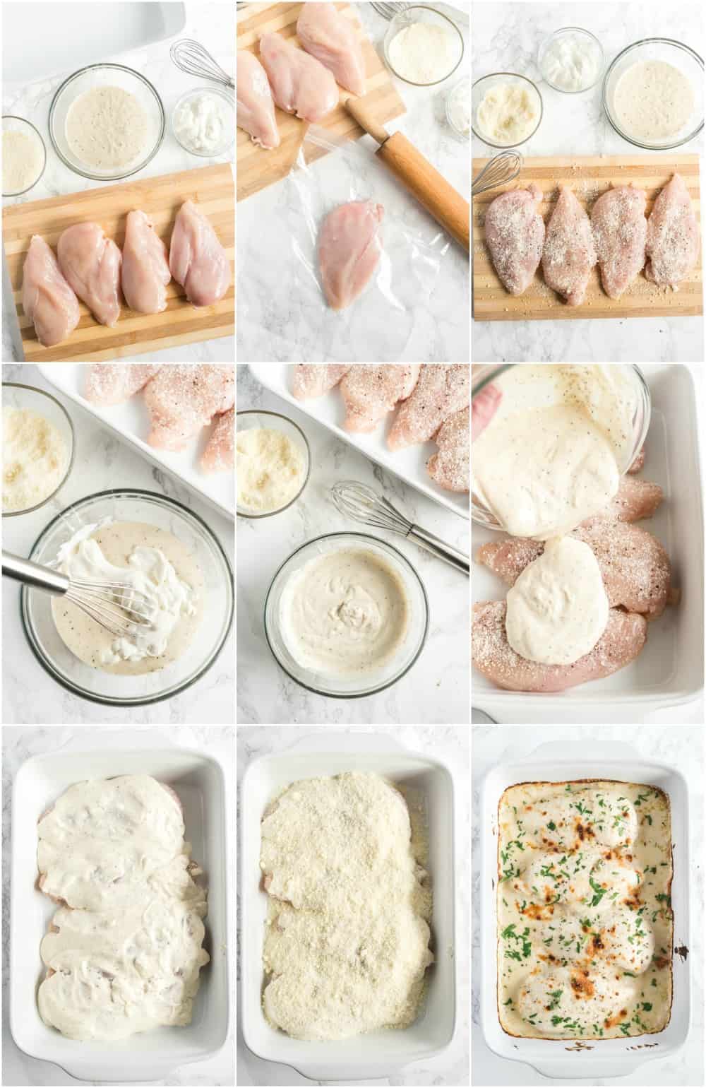 how to make baked Caesar Chicken step by step photo instructions 