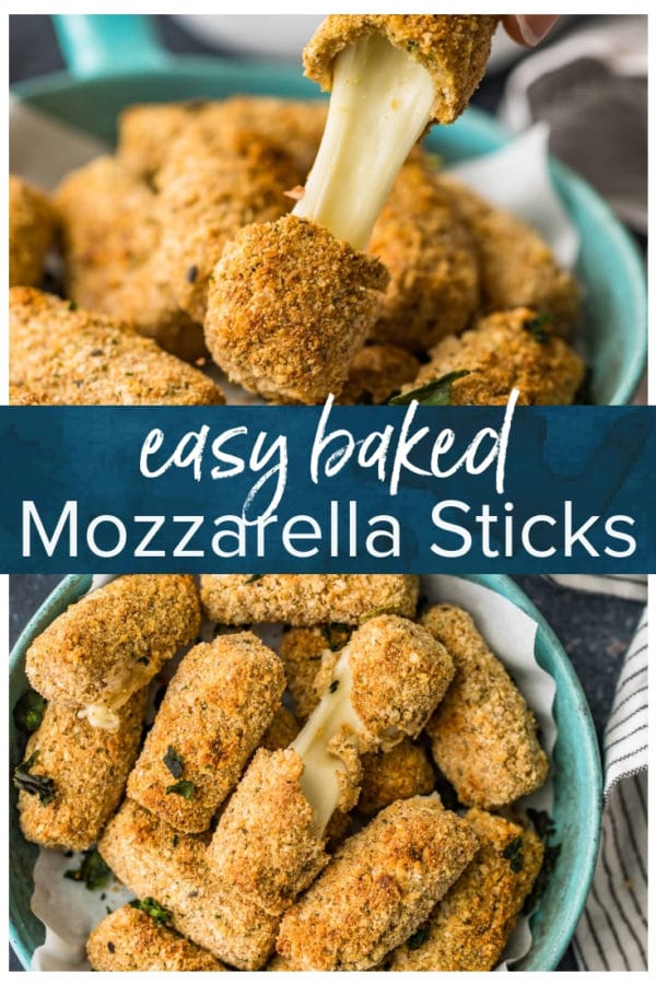 baked mozzarella sticks pinterest collage