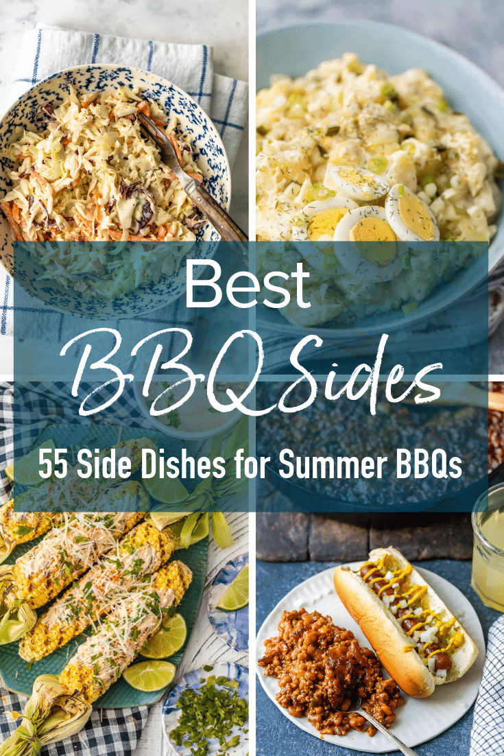 photo collage with text overlay: best bbq sides