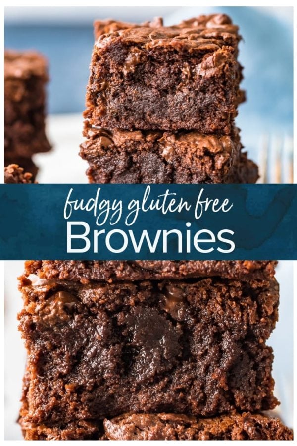 Fudgy Gluten Free Brownies- Pinterest collage