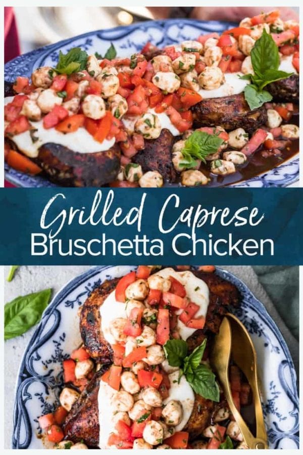 grilled caprese bruschetta chicken pinterest collage