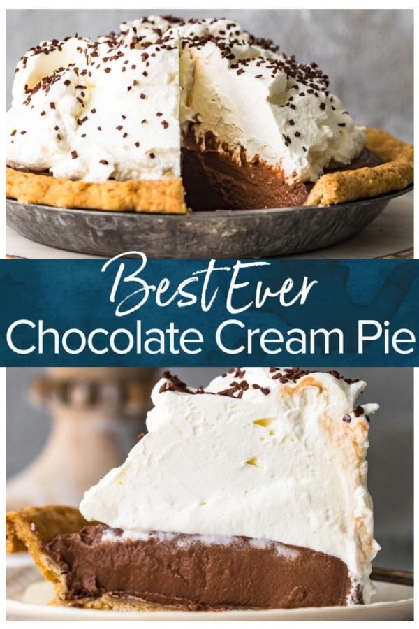 chocolate cream pie - pinterest image