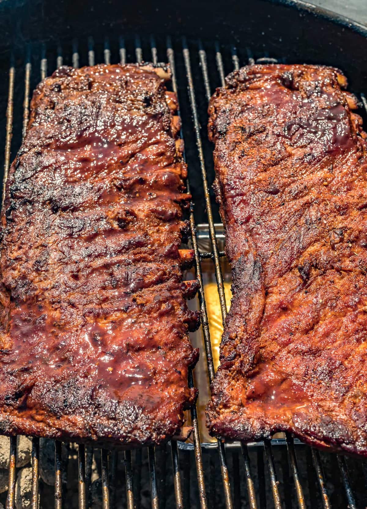 Two ribs on the grill