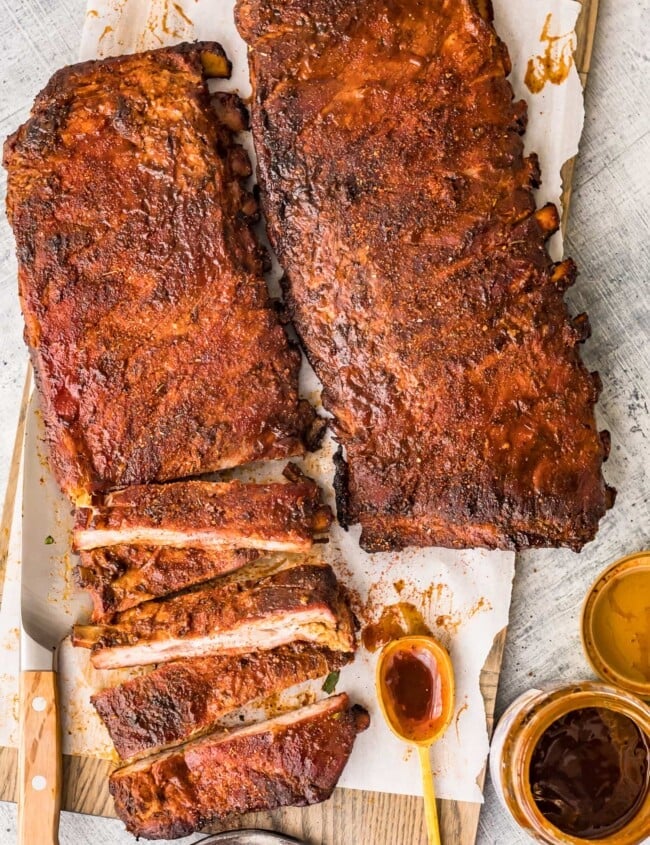 ribs on a plate