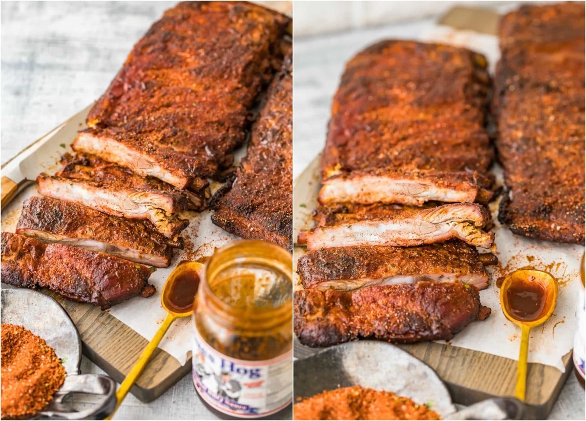 Ribs sliced ready to serve