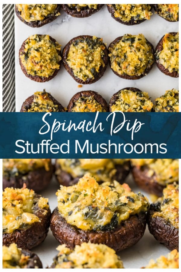 spinach dip stuffed mushrooms pinterest pic