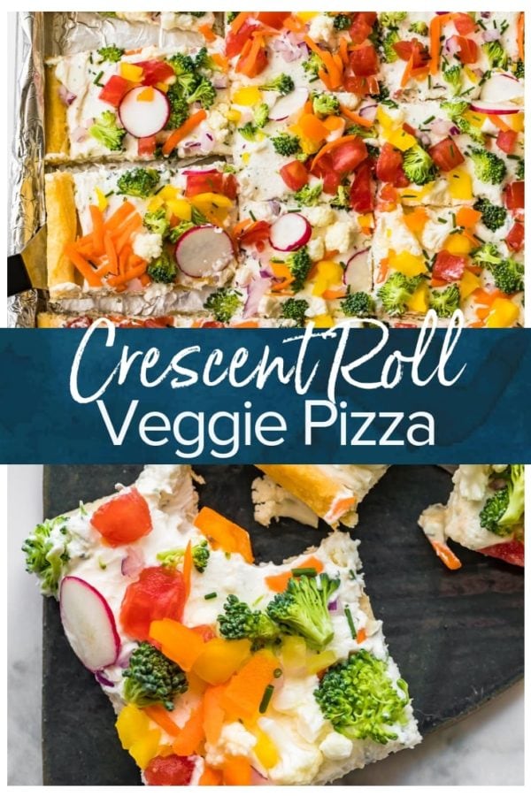 crescent roll veggie pizza pinterest collage