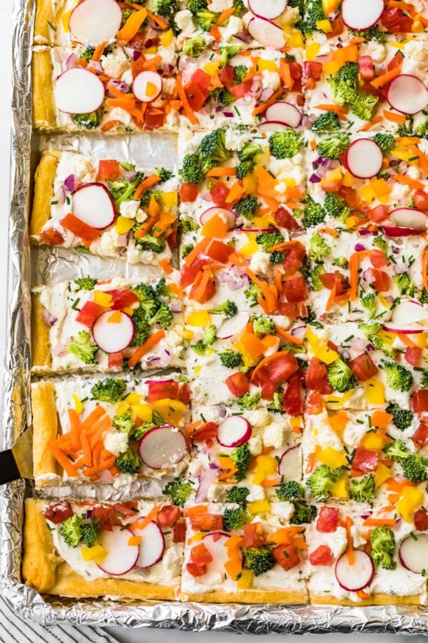 Veggie Pizza Recipe (Crescent Roll Pizza) The Cookie Rookie® (VIDEO!)