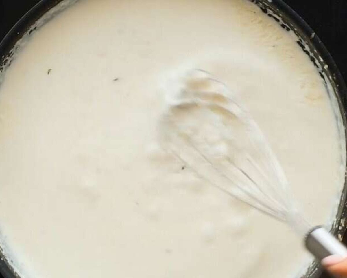 Making the sauce for the chicken tetrazzini.  - 11