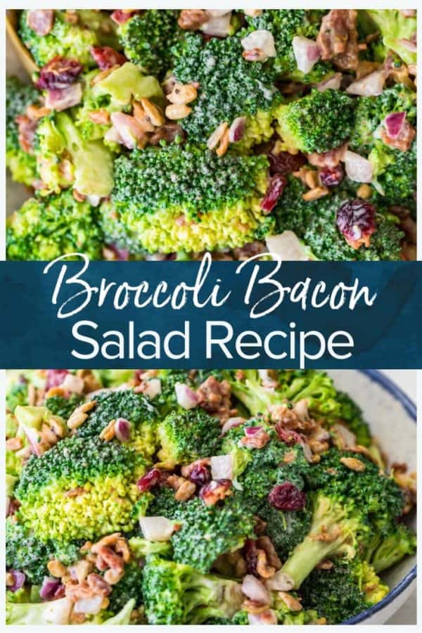 Broccoli Bacon Salad- Pinterest collage