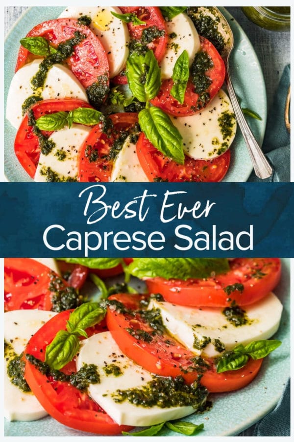 caprese salad pinterest collage